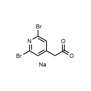 4-Pyridineacetic acid, 2,6-dibromo-, sodium salt 1:1|CS-0647994