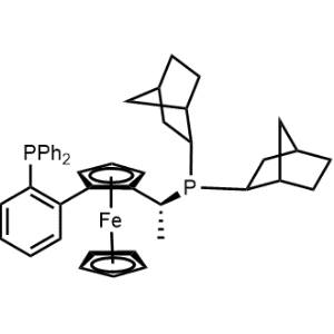Ferrocene, 1-[(1R)-1-[bis(bicyclo[2.2.1]hept-2-yl)phosphino]ethyl]-2-[2-(diphenylphosphino)phenyl]-, (1S)-|CS-0648135
