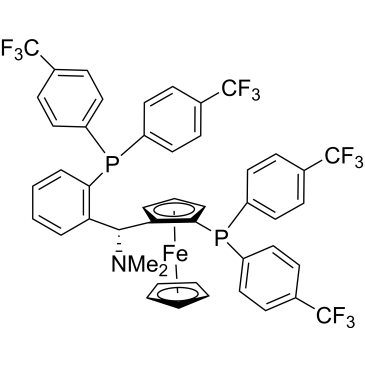(Rp)-1-[(R)-α- (Dimethylamino) -2-[ bis (4- trifluoromethylphenyl) phosphine] benzyl ]-2- bis (4- trifluoromethylphenyl) phosphine ferrocene, (r, RP)-p-trifluoromethylphenyl-Taniaphos.|CS-0648151