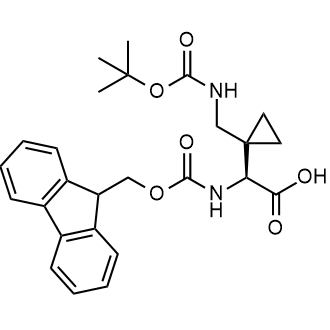 (S)-2-((((9H-Fluoren-9-yl)methoxy)carbonyl)amino)-2-(1-(((tert-butoxycarbonyl)amino)methyl)cyclopropyl)acetic acid|CS-0648693