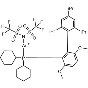[Dicyclohexyl[3,6-dimethoxy-2′,4′,6′-tris(1-methylethyl)[1,1′-biphenyl]-2-yl]phosphine-κP][1,1,1-trifluoro-N-[(trifluoromethyl)sulfonyl]methanesulfonamidato-κN]gold|CS-0649027