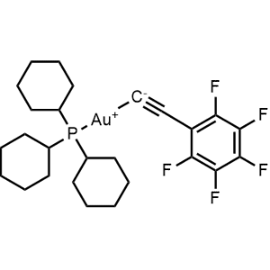 Gold, [(pentafluorophenyl)ethynyl](tricyclohexylphosphine)-|CS-0649043