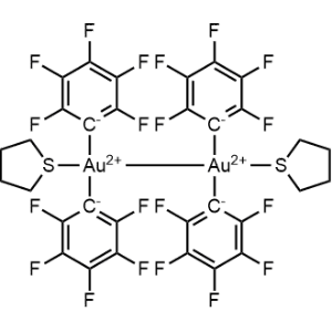 Gold, tetrakis(2,3,4,5,6-pentafluorophenyl)bis(tetrahydrothiophene)di-, (Au-Au), stereoisomer|CS-0649178