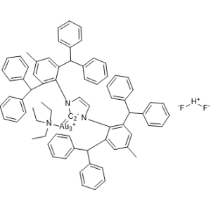 [1,3-Bis[2,6-bis(diphenylmethyl)-4-methylphenyl]-1,3-dihydro-2H-imidazol-2-ylidene]hydroxygold-HF|CS-0649266