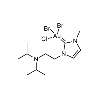 (SP-4-1)-[1-[2-[Bis(1-methylethyl)amino]ethyl]-1,3-dihydro-3-methyl-2H-imidazol-2-ylidene]dibromochlorogold|CS-0649378