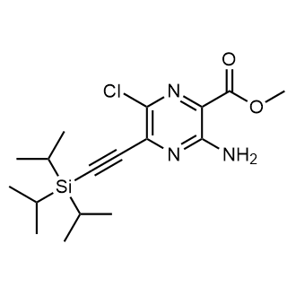 Methyl 3-amino-6-chloro-5-((triisopropylsilyl)ethynyl)pyrazine-2-carboxylate|CS-0649789