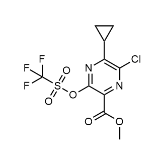 Methyl 6-chloro-5-cyclopropyl-3-(((trifluoromethyl)sulfonyl)oxy)pyrazine-2-carboxylate|CS-0649790
