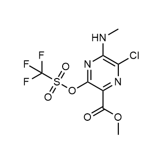 Methyl 6-chloro-5-(methylamino)-3-(((trifluoromethyl)sulfonyl)oxy)pyrazine-2-carboxylate|CS-0649799