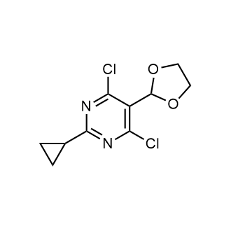 4,6-Dichloro-2-cyclopropyl-5-(1,3-dioxolan-2-yl)pyrimidine|CS-0650121