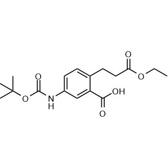 5-((tert-Butoxycarbonyl)amino)-2-(3-ethoxy-3-oxopropyl)benzoic acid|CS-0650998