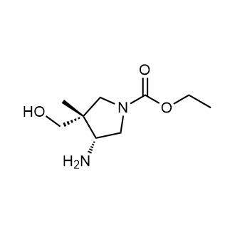 rel-Ethyl (3R,4R)-4-amino-3-(hydroxymethyl)-3-methylpyrrolidine-1-carboxylate|CS-0651724