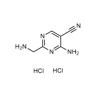5-Pyrimidinecarbonitrile, 4-amino-2-(aminomethyl)-, hydrochloride 1:2|CS-0653173
