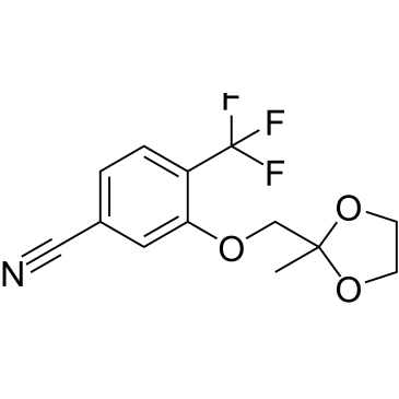 3-((2-Methyl-1,3-dioxolan-2-yl)methoxy)-4-(trifluoromethyl)benzonitrile|CS-0653263