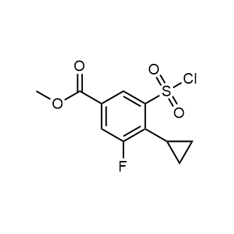 Benzoic acid, 3-(chlorosulfonyl)-4-cyclopropyl-5-fluoro-, methyl ester|CS-0653861