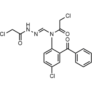 2-Chloroacetic acid 2-[[(2-benzoyl-4-chlorophenyl)(2-chloroacetyl)amino]methylene]hydrazide|CS-0654427