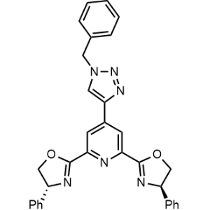 2,6-Bis[(4R)-4,5-dihydro-4-phenyl-2-oxazolyl]-4-[1-(phenylmethyl)-1H-1,2,3-triazol-4-yl]pyridine|CS-0655795