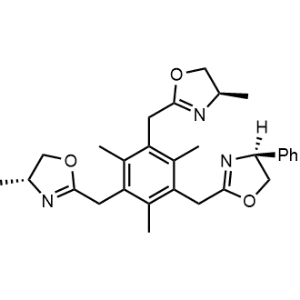 Oxazole, 2,2′-[[5-[[(4S)-4,5-dihydro-4-phenyl-2-oxazolyl]methyl]-2,4,6-trimethyl-1,3-phenylene]bis(methylene)]bis[4,5-dihydro-4-methyl-, (4R,4′R)-|CS-0655932
