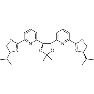 Pyridine, 2,2′-[(4S,5S)-2,2-dimethyl-1,3-dioxolane-4,5-diyl]bis[6-[(4R)-4,5-dihydro-4-(1-methylethyl)-2-oxazolyl]-|CS-0655951