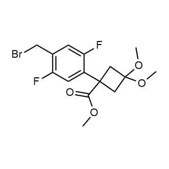 Methyl 1-(4-(bromomethyl)-2,5-difluorophenyl)-3,3-dimethoxycyclobutane-1-carboxylate|CS-0657530