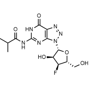 N-(3-((2R,3S,4S,5R)-4-Fluoro-3-hydroxy-5-(hydroxymethyl)tetrahydrofuran-2-yl)-7-oxo-6,7-dihydro-3H-[1,2,3]triazolo[4,5-d]pyrimidin-5-yl)isobutyramide|CS-0657732