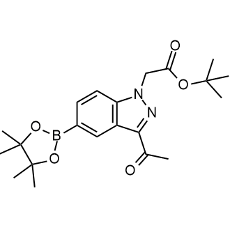 tert-Butyl 2-(3-acetyl-5-(4,4,5,5-tetramethyl-1,3,2-dioxaborolan-2-yl)-1h-indazol-1-yl)acetate|CS-0657805