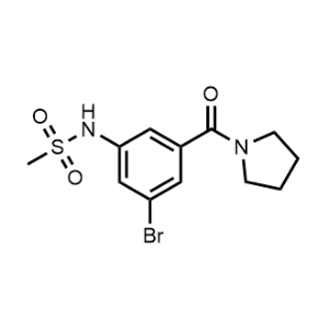 N-(3-Bromo-5-(pyrrolidine-1-carbonyl)phenyl)methanesulfonamide|CS-0659202