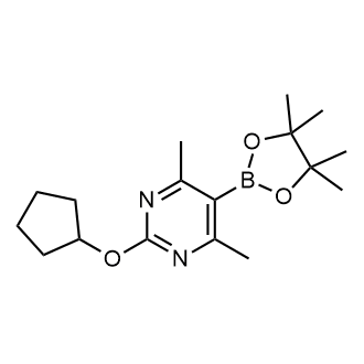 2-(Cyclopentyloxy)-4,6-dimethyl-5-(4,4,5,5-tetramethyl-1,3,2-dioxaborolan-2-yl)pyrimidine|CS-0659790