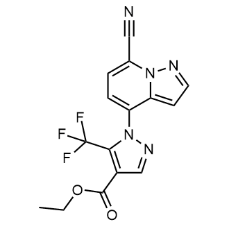 Ethyl 1-(7-cyanopyrazolo[1,5-a]pyridin-4-yl)-5-(trifluoromethyl)-1h-pyrazole-4-carboxylate|CS-0660477