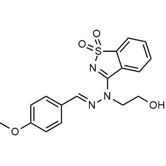 (e)-3-(1-(2-Hydroxyethyl)-2-(4-methoxybenzylidene)hydrazinyl)benzo[d]isothiazole 1,1-dioxide|CS-0662725
