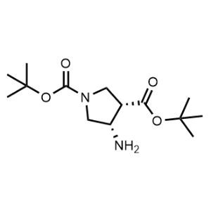 rel-1,3-Bis(1,1-dimethylethyl) (3R,4R)-4-amino-1,3-pyrrolidinedicarboxylate|CS-0663148