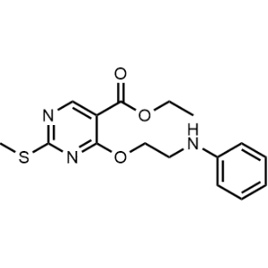 Ethyl 2-(methylthio)-4-(2-(phenylamino)ethoxy)pyrimidine-5-carboxylate|CS-0663341