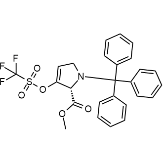 Methyl (s)-3-(((trifluoromethyl)sulfonyl)oxy)-1-trityl-2,5-dihydro-1h-pyrrole-2-carboxylate|CS-0664652