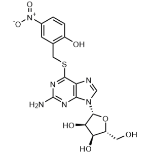 (2r,3r,4s,5r)-2-(2-Amino-6-((2-hydroxy-5-nitrobenzyl)thio)-9h-purin-9-yl)-5-(hydroxymethyl)tetrahydrofuran-3,4-diol|CS-0664876