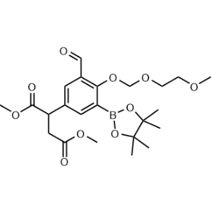 Dimethyl 2-(3-formyl-4-((2-methoxyethoxy)methoxy)-5-(4,4,5,5-tetramethyl-1,3,2-dioxaborolan-2-yl)phenyl)succinate|CS-0665996
