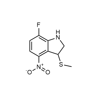 7-Fluoro-3-(methylthio)-4-nitroindoline|CS-0667256