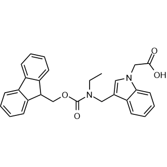 2-(3-(((((9h-Fluoren-9-yl)methoxy)carbonyl)(ethyl)amino)methyl)-1h-indol-1-yl)acetic acid|CS-0667916