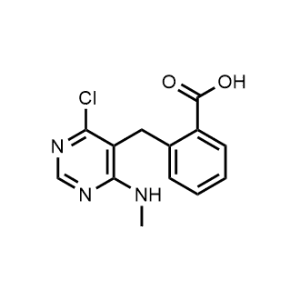2-((4-Chloro-6-(methylamino)pyrimidin-5-yl)methyl)benzoic acid|CS-0669128