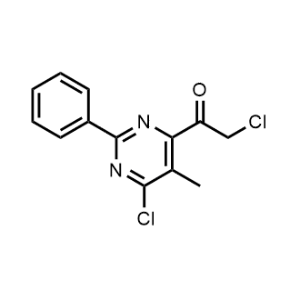2-Chloro-1-(6-chloro-5-methyl-2-phenylpyrimidin-4-yl)ethan-1-one|CS-0671340