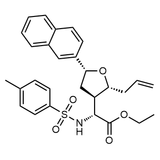Ethyl (r)-2-((2r,3r,5r)-2-allyl-5-(naphthalen-2-yl)tetrahydrofuran-3-yl)-2-((4-methylphenyl)sulfonamido)acetate|CS-0672754