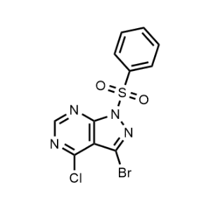 3-Bromo-4-chloro-1-(phenylsulfonyl)-1h-pyrazolo[3,4-d]pyrimidine|CS-0673192
