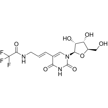 N-((E)-3-(1-((2R,3R,4S,5R)-3,4-Dihydroxy-5-(hydroxymethyl)tetrahydrofuran-2-yl)-2,4-dioxo-1,2,3,4-tetrahydropyrimidin-5-yl)allyl)-2,2,2-trifluoroacetamide|CS-0673968