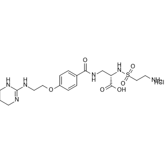 (s)-2-((2-Aminoethyl)sulfonamido)-3-(4-(2-((1,4,5,6-tetrahydropyrimidin-2-yl)amino)ethoxy)benzamido)propanoic acid hydrochloride|CS-0674298