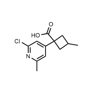 Cyclobutanecarboxylic acid, 1-(2-chloro-6-methyl-4-pyridinyl)-3-methyl-|CS-0676168