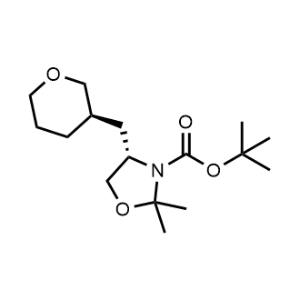 tert-Butyl (s)-2,2-dimethyl-4-(((r)-tetrahydro-2h-pyran-3-yl)methyl)oxazolidine-3-carboxylate|CS-0679306