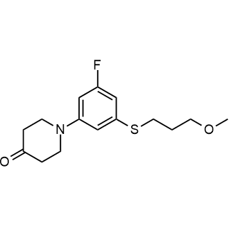 1-(3-Fluoro-5-((3-methoxypropyl)thio)phenyl)piperidin-4-one|CS-0680801