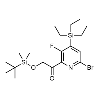 1-(6-Bromo-3-fluoro-4-(triethylsilyl)pyridin-2-yl)-2-((tert-Butyldimethylsilyl)oxy)ethan-1-one|CS-0681220