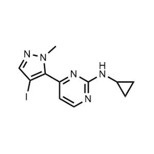 N-Cyclopropyl-4-(4-iodo-1-methyl-1H-pyrazol-5-yl)pyrimidin-2-amine|CS-0682125