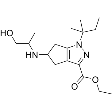 Ethyl 5-((1-hydroxypropan-2-yl)amino)-1-(tert-pentyl)-1,4,5,6-tetrahydrocyclopenta[c]pyrazole-3-carboxylate|CS-0682226