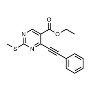 Ethyl 2-(methylthio)-4-(phenylethynyl)pyrimidine-5-carboxylate|CS-0683466