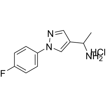 1-(1-(4-Fluorophenyl)-1h-pyrazol-4-yl)ethan-1-amine hydrochloride|CS-0685114